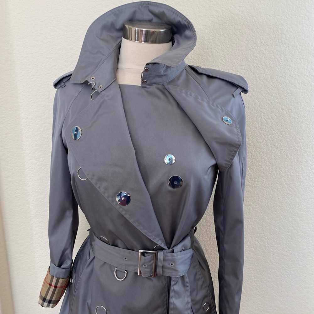 Burberry  Gray Trench Coat